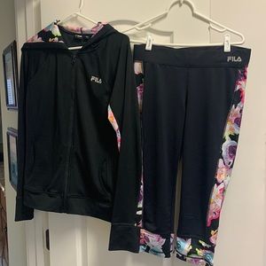 FILA sport motion jacket and cropped leggings.